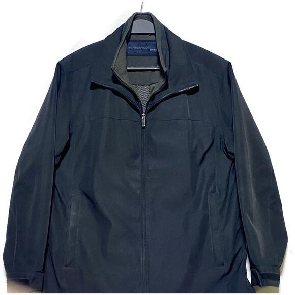 Weatherproof Zip Up Jacket Men's Size Large Black Polyester With Double Zip - Picture 5 of 8